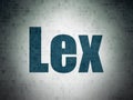 Law concept: Lex on Digital Data Paper background