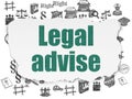 Law concept: Legal Advise on Torn Paper background Royalty Free Stock Photo