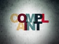 Law concept: Complaint on Digital Data Paper background