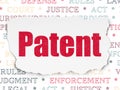 Law concept: Patent on Torn Paper background