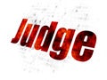 Law concept: Judge on Digital background