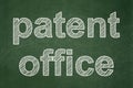 Law concept: Patent Office on chalkboard background
