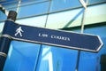 Law courts direction sign