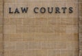 Law courts sign. Royalty Free Stock Photo