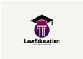 Law Education Logo Design Template
