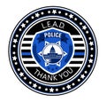 Law Enforcement Appreciation Day is celebrated in USA on January 9th each year. Police department badge, sheriff shield Royalty Free Stock Photo