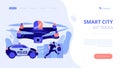 Law enforcement drones concept landing page.