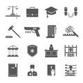 Law Enforcement Icons Set Royalty Free Stock Photo