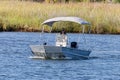 Law enforcement officer from the Florida Fish & Wildlife Commission patrols the waters of Crystal River.