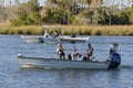 Law enforcement officers from the Florida Fish & Wildlife Commission patrol the waters of Crystal River.