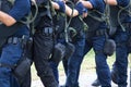 Law enforcement training team with tactical equipment and tactic Royalty Free Stock Photo