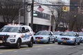 Law enforcement vehicles on the streets on Long Island, New York, USA