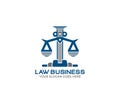 Judgment justice law firm Company Modern Logo Design Concept Royalty Free Stock Photo