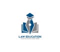 Law Firm Education Company Logo Design Concept Royalty Free Stock Photo