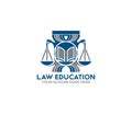 Law Firm Education Company Logo Design Concept Royalty Free Stock Photo