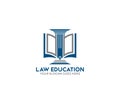 Law Firm Education Company Logo Design Concept Royalty Free Stock Photo