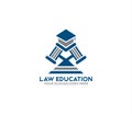 Law Firm Education Company Logo Design Concept Royalty Free Stock Photo