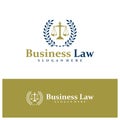 Law Firm logo design concept vector. Justice Logo Design Template. Creative Symbol. Icon Royalty Free Stock Photo
