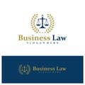 Law Firm logo design concept vector. Justice Logo Design Template. Creative Symbol. Icon Royalty Free Stock Photo