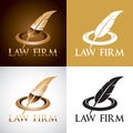 law firm logo elements. Vector illustration decorative design Royalty Free Stock Photo