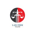 Law Firm logo and icon design template- Royalty Free Stock Photo