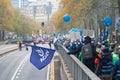 Law force protestation against violence towards police in Brussels, Belgium