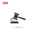Law gavel icon vector design isolated