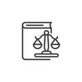 Law and Government line icon