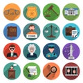 Law Icon Flat Royalty Free Stock Photo