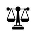 Black solid icon for Law, justice and syllogism Royalty Free Stock Photo