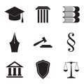 Law icon set