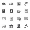 Law icon set Royalty Free Stock Photo