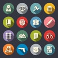 Law icon set Royalty Free Stock Photo