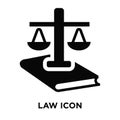 Law icon vector isolated on white background, logo concept of La Royalty Free Stock Photo