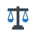 Law vector glyph colour icon Royalty Free Stock Photo