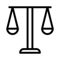 Law vector thin line icon Royalty Free Stock Photo