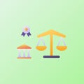 Law icons set collection with smooth style coloring Royalty Free Stock Photo