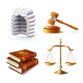 Law Icons Set Royalty Free Stock Photo