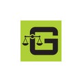 Law initial letter g vector logo design
