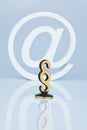 Law on the Internet. At paragraph and character. Royalty Free Stock Photo
