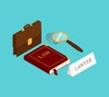 Law and justice isometric vector Royalty Free Stock Photo