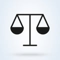 Law judge symbol, Simple vector modern icon design illustration