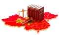 Law and justice in China concept, 3D rendering Royalty Free Stock Photo
