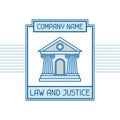 Law and justice company name concept emblem