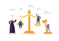 Law and Justice Concept with Characters and Judical Elements, Gavel, Lawyer. Judgment and Court Jury People