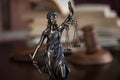 Law and Justice concept image. Old library concept Royalty Free Stock Photo