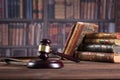 Law and justice concept. Judge`s office Royalty Free Stock Photo