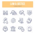 Law & Justice Doodle Icons