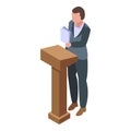 Law justice icon, isometric style Royalty Free Stock Photo