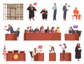 Law Justice Icon Set Royalty Free Stock Photo